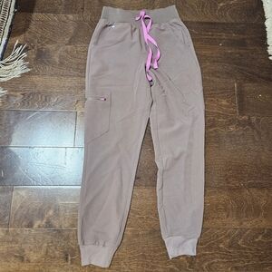 Figs Smokey Taupe Brown Technical Joggers XXS /P